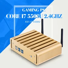 Ноутбук Core i3 5005U 2 ГГц Barebone Безвентиляторный Мини-ПК настольный компьютер Windows 7/8/10/Linux игровой компьютер