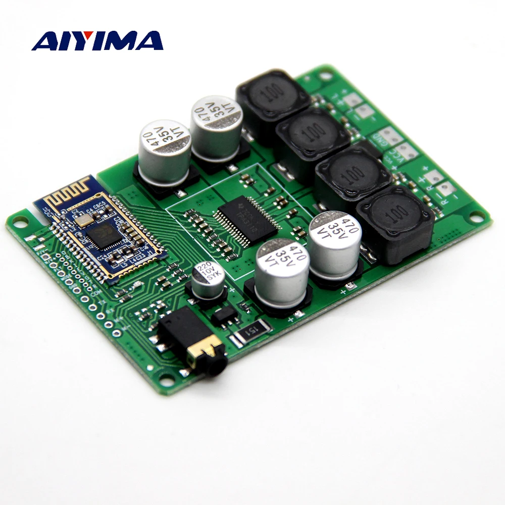 AIYIMA Bluetooth 5 0 усилитель платы Усилитель 2*30 Вт поддержка AUX аудио вход