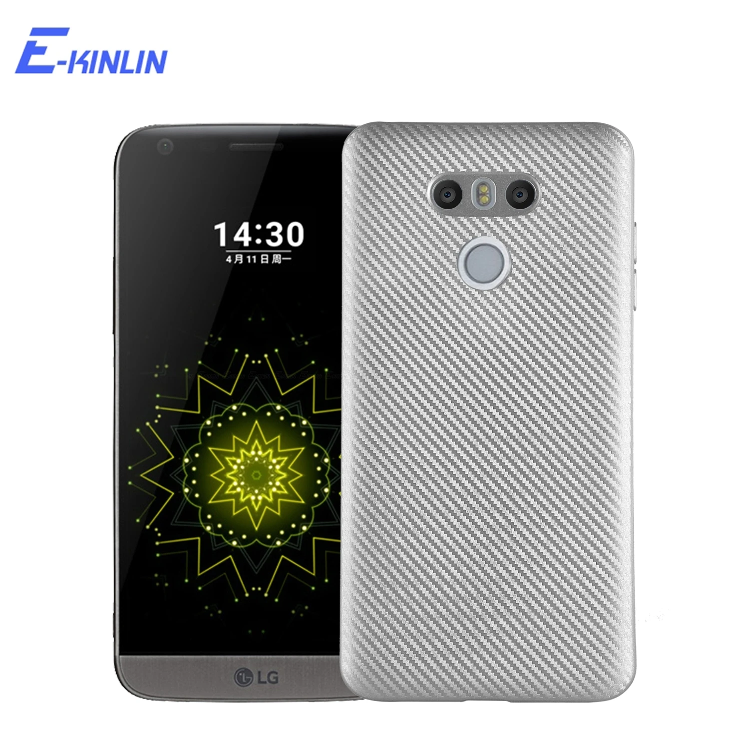 

Luxury Ultra Slim Carbon Fiber Soft Silicone TPU For LG Q6 Alpha G6 Plus Q6a For Google Pixel 2 XL Phone Case Back Cover