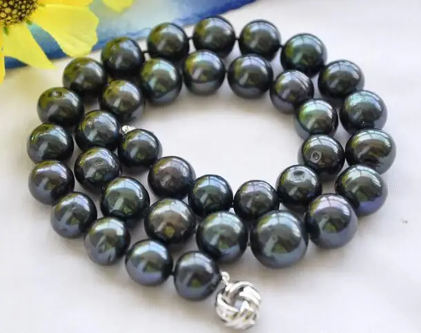 

song voge gem nanJ1767 ROUND BLACK Freshwater cultured PEARL NECKLACE