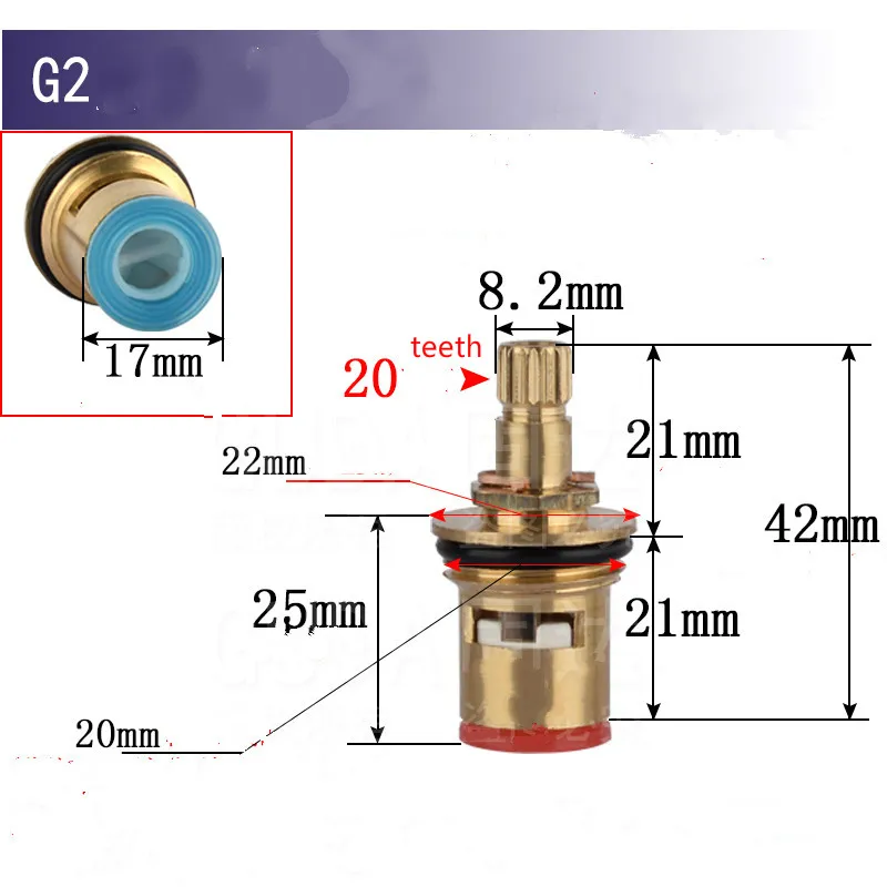 Ceramic Disc Faucet Cartridge Spout Brass Replacement Water Mixer Tap Inner Valve Core Quarter Turn 1/2