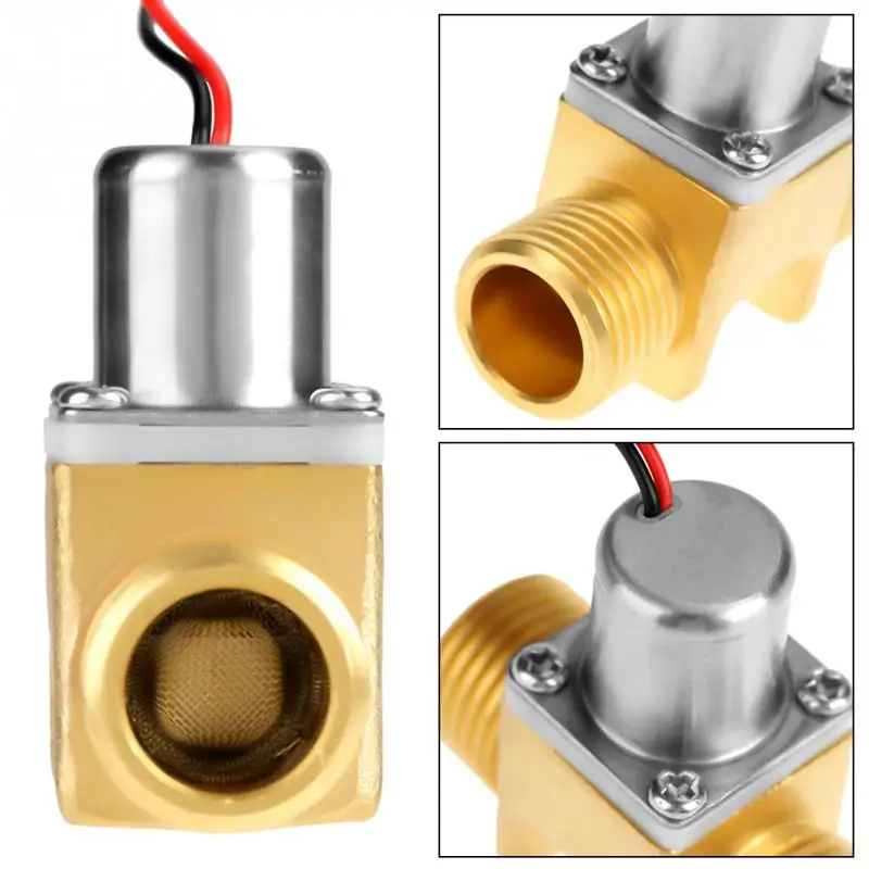 Латунный электромагнитный клапан Горячая DC3.6V 1/2 дюймов поток воды импульсный электромагнитный клапан для индукции очиститель сада