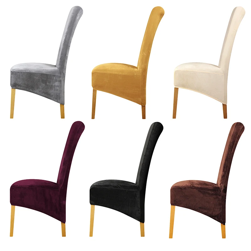 Lellen المخملية النسيج XL أحجام عالية عودة أوروبا نمط غطاء مقعد مقعد غطاء مقعد s لمطعم فندق حزب مأدبة عيد الميلاد