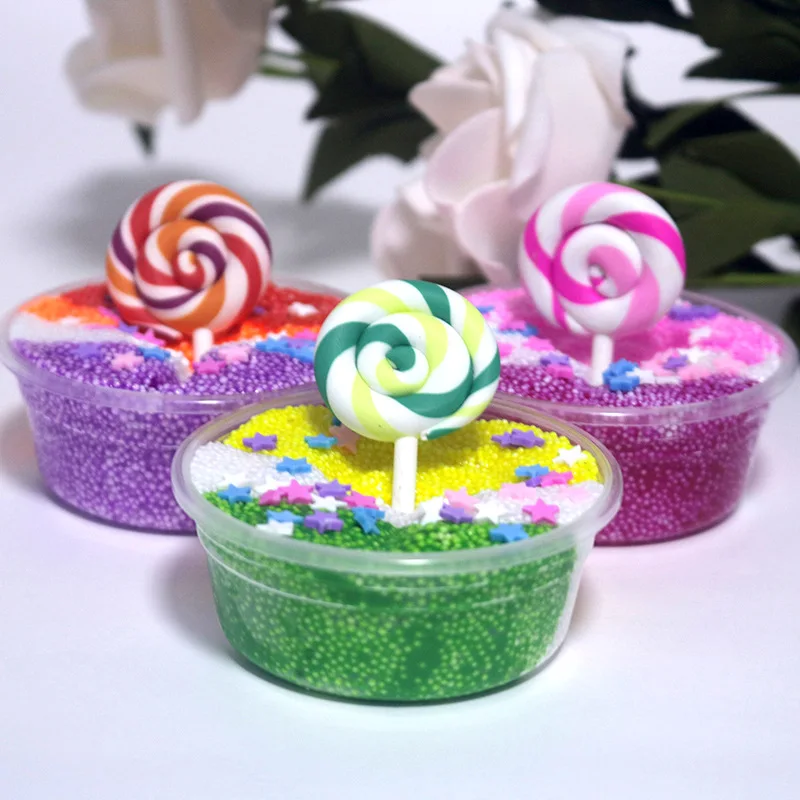 

60ML Slime Accessories DIY Colorful Rainbow Cloud Slime Fluffy Foam Slime Clay Ball Supplies Antistress Kids Toys for Children
