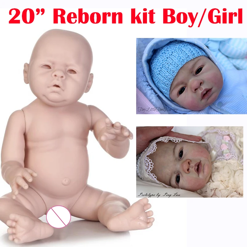 Reborn Baby doll комплект Анатомически правильная 2" Неокрашенные Пустые мягкого силикона reborn Baby doll Набор" сделай сам "bebe комплект натуралистичные куклы мальчиков, девочек