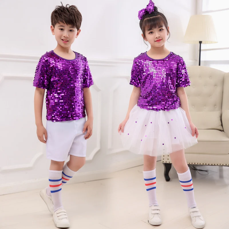 الأطفال مطرزة Pengpeng اللباس الجاز أزياء رقص الاطفال أزياء رقص التشجيع أزياء رقص