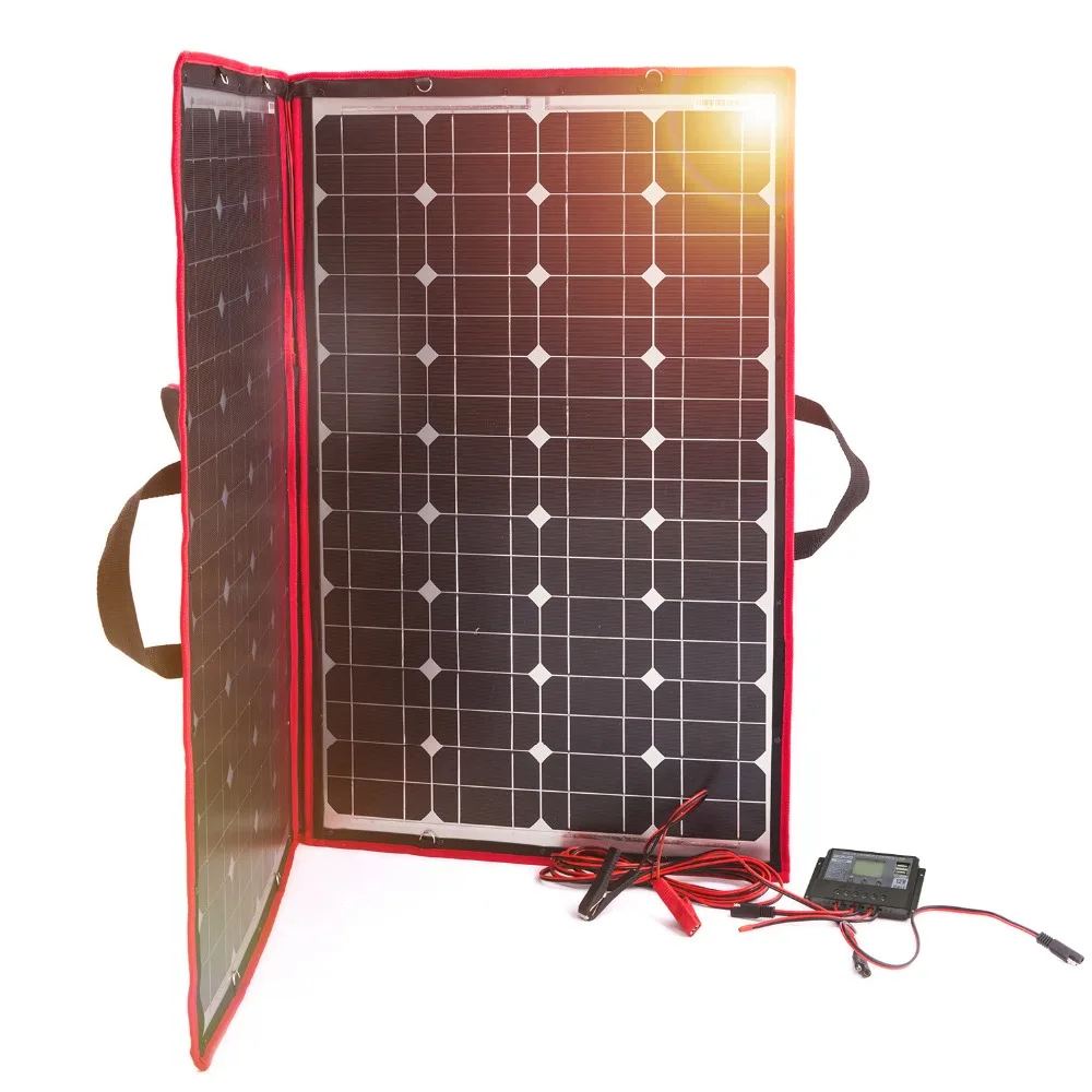Dokio 18V 100w 110W Solar Panel 12V Flexible Foldble Solar Charge mobile phone usb Outdoor Solar Panels For camping/Boats/Home Dokio 18V 100w 110W Solar Panel 12V Flexible Foldble Solar Charge mobile phone usb Outdoor Solar Panels For camping/Boats/Home