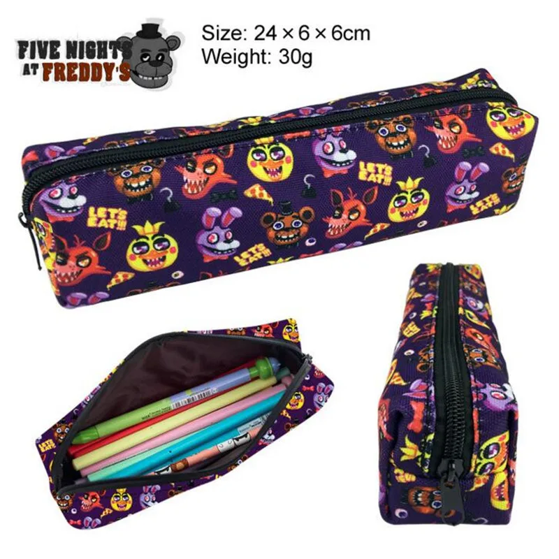 

PROMSPLAND Five Nights At Freddy's Pencil Bag Cartoon Canvas Kalem Pencil Case Students Gifts Stationery School Supplies 24*6cm