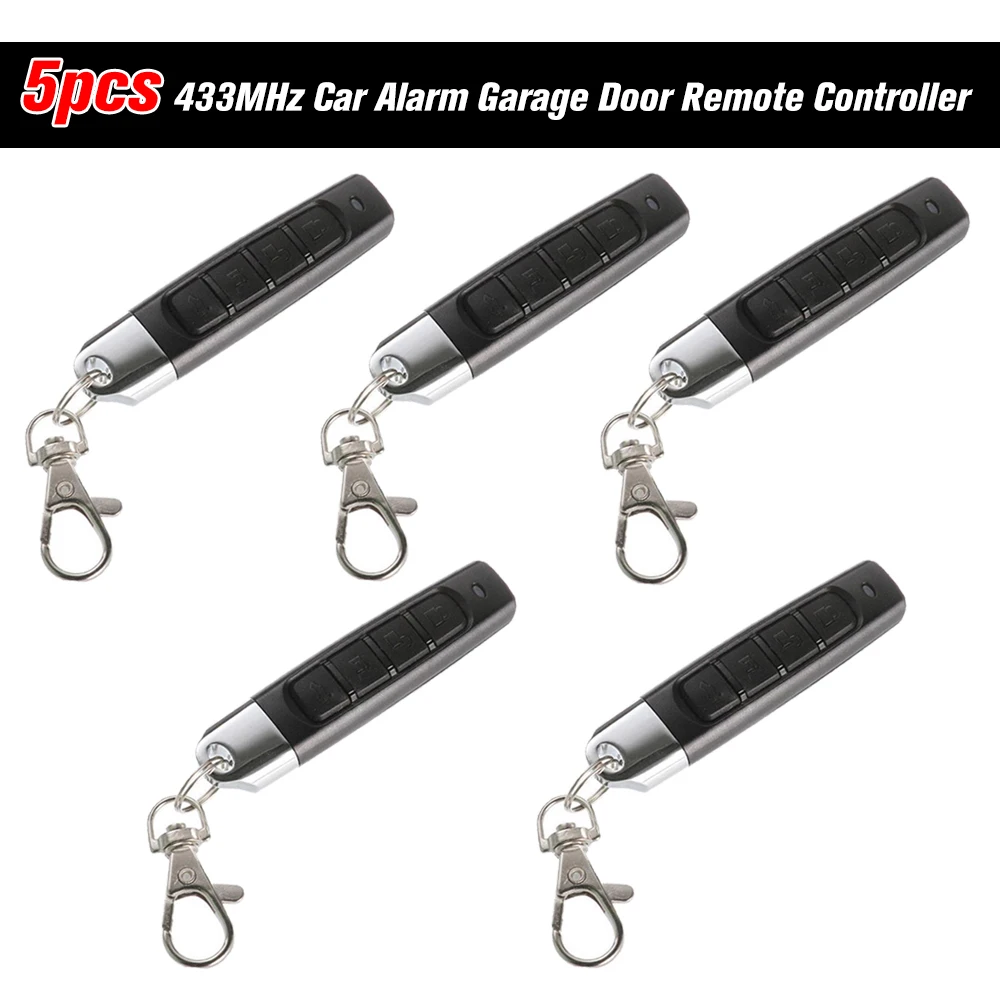 

433MHz Car Alarm Garage Door Remote Controller Scanner Transmitter Security Alarm Electronic Gates 4 Keys Remote Control Key