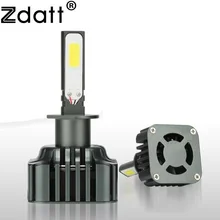 Zdatt 2Pcs 360 Degree Lighting Super Bright Car Led Headlight H1 Led Bulb Auto 100W 12000Lm 6000K White 12V 24V Automobiles