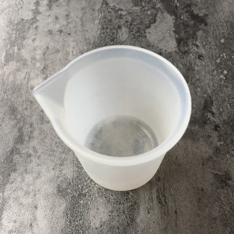1х силиконовый мерный стаканчик, полимерная силиконовая форма 5*7 см, ручной работы, инструмент для изготовления ювелирных изделий, чашка из эпоксидной смолы со шкалой из кристаллов 100 мл