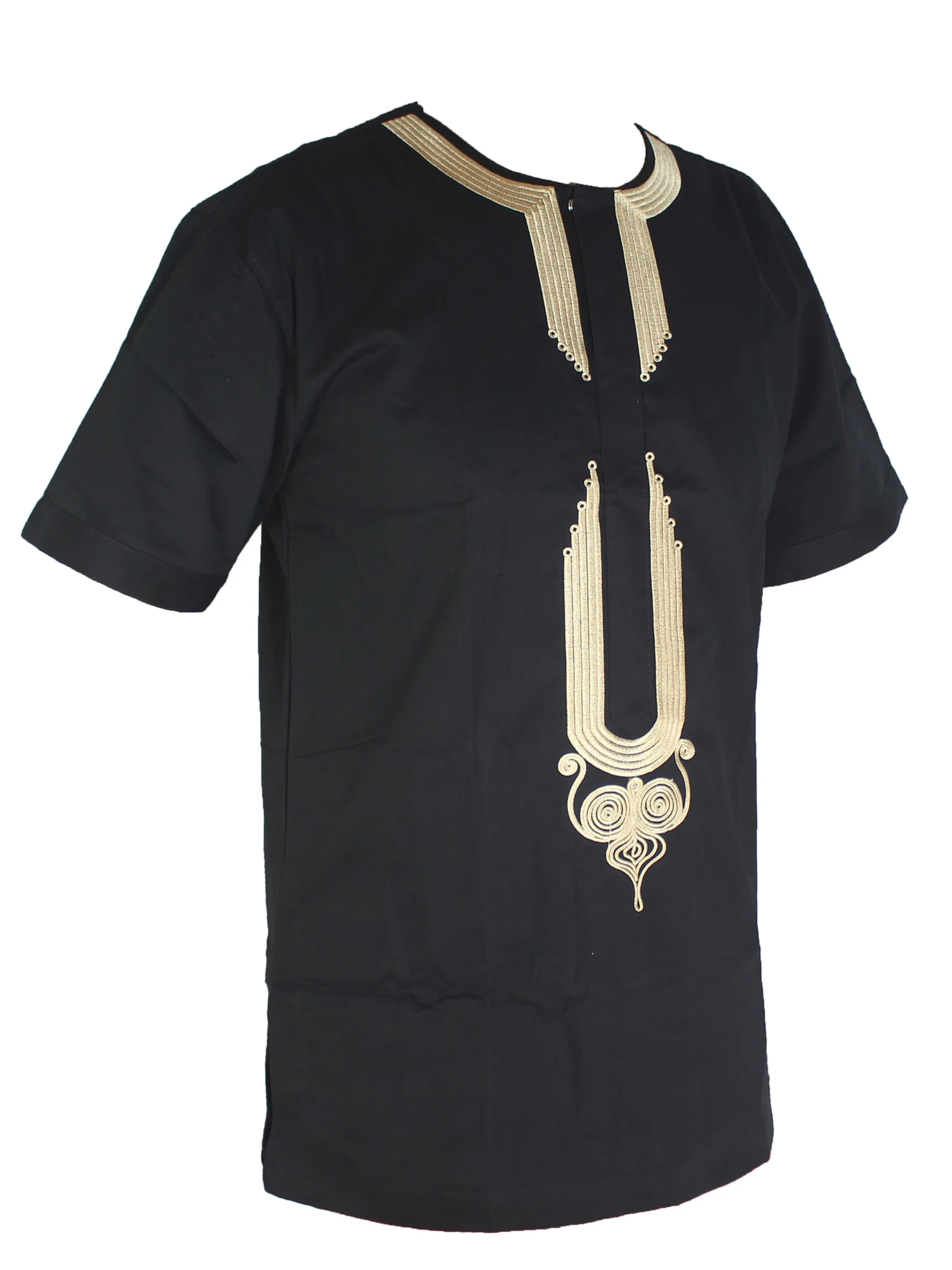 Арабский этнический короткий ТОБ золотая вышивка мусульманский Топ Мужская Исламская короткая Туника Исламская одежда короткий кафтан