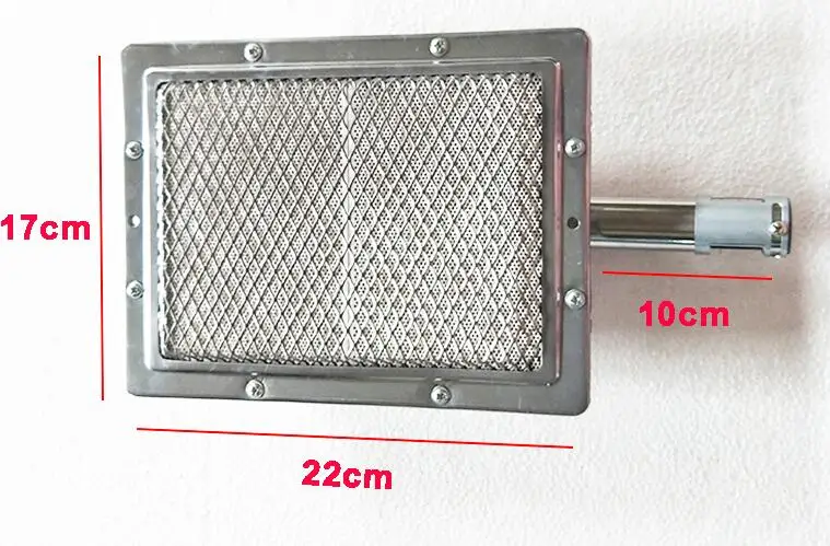 22*17 барбекю инфракрасная керамическая горелка нержавеющая сталь Керамика газовая горелка алюминиевая плита инфракрасная горелка с насадкой - Цвет: 22x17cmx10cm