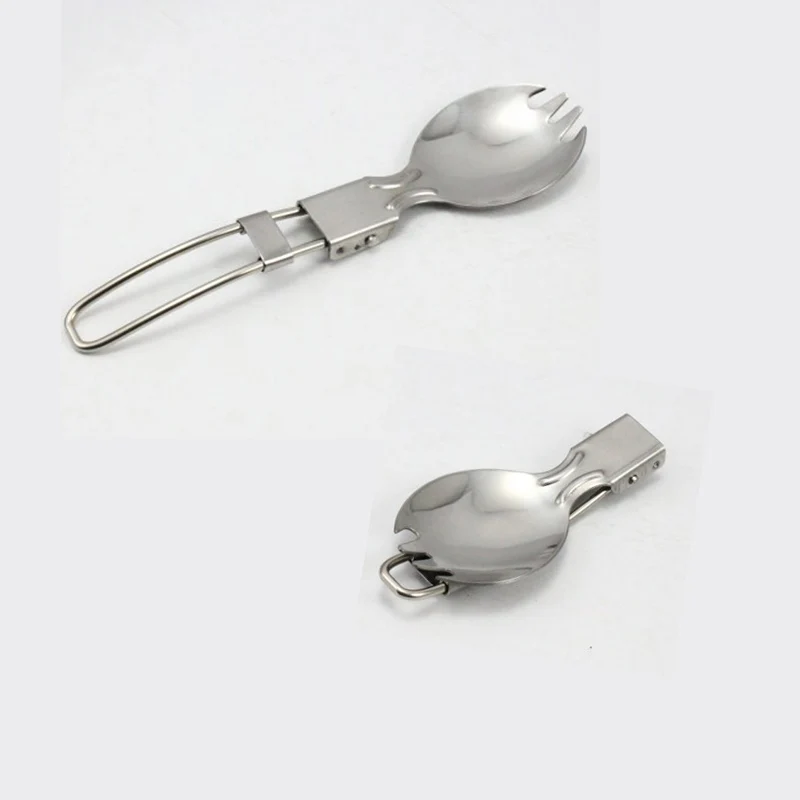 

2019 NEW For New Foldable Folding Stainless Steel Spoon Spork Fork Camping Picnic Cook For honda crv 2008 civic 2006-2011 city