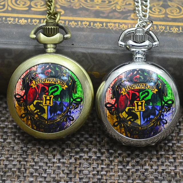 Wholesale Fashion Quartz Harry Potter Hogwarts Pocket Watch Necklace Woman Draco Wholesale Fashion Quartz Harry Potter Hogwarts Pocket Watch Necklace Woman Draco