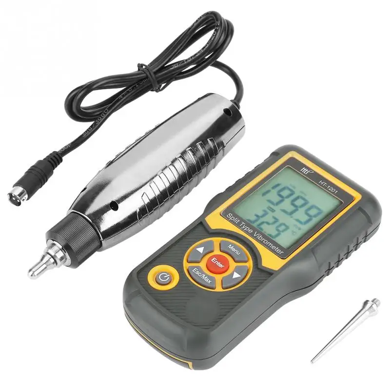 HT Digital Vibration Tester Accuracy Split Type Vibration Meter Tester Acceleration Sensor Gauge