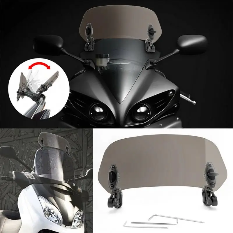 

Transparent Motorcycle Risen Adjustable Wind Screen Windshield Spoiler Air Deflector for Honda BMW F800 R1200GS KAWASAKI YAMAHA