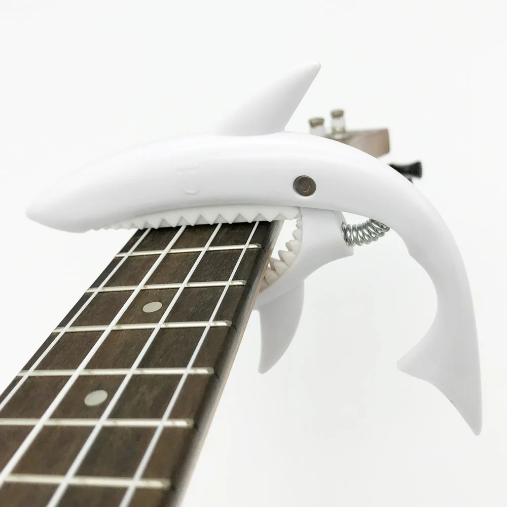 Гитара с акулой/Гавайская гитара Capotraste Violao, подходит для 4-6 струн, акустические электрические аксессуары, красочный пластик