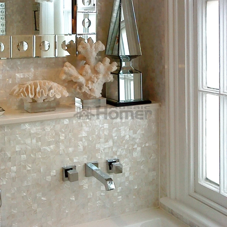 Pure White Shell Mosaic Tiles Backsplash Panay Mother Pure White Shell Mosaic Tiles Backsplash Panay Mother Of Pearl In Wall Stickers From Home