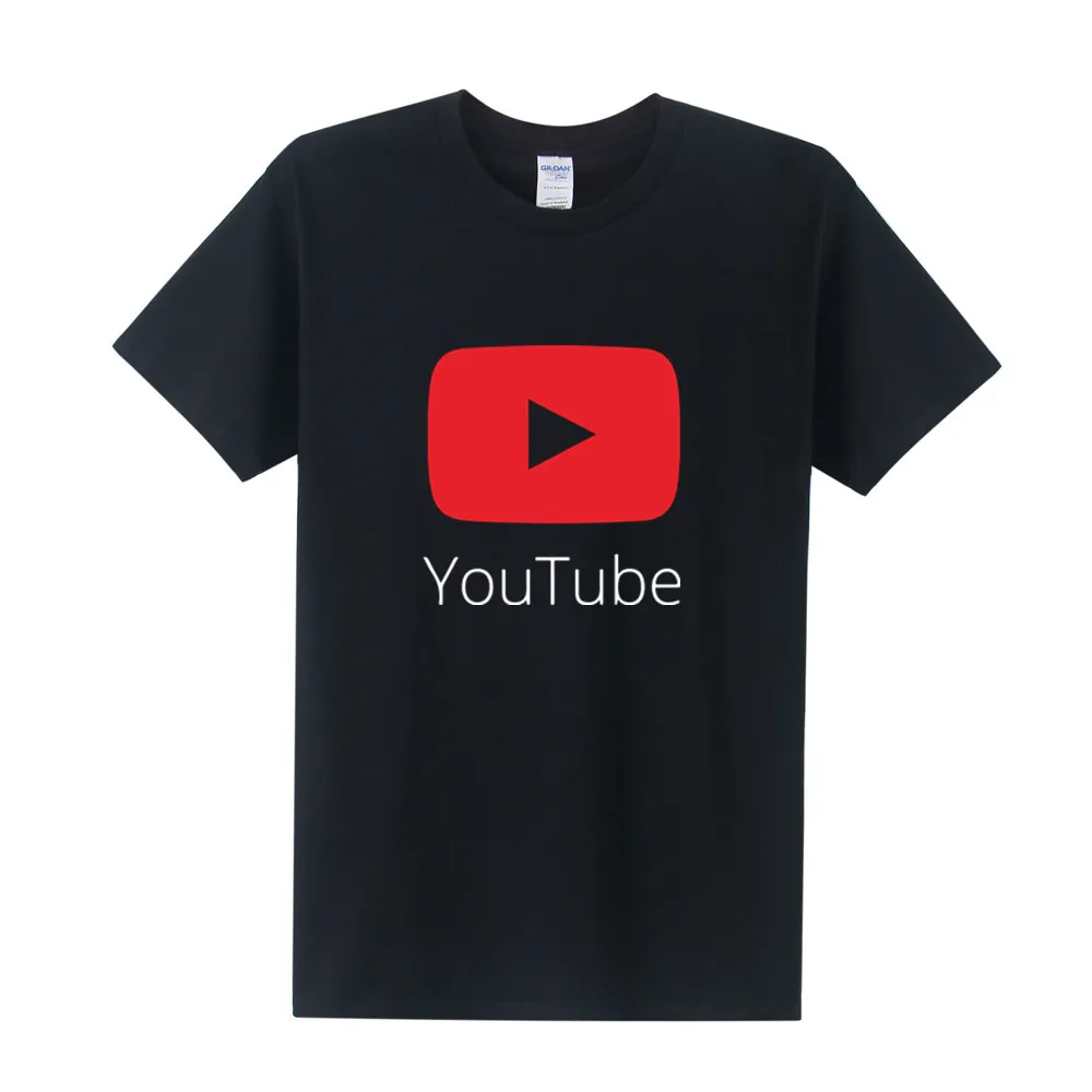 

2016 Youtube T-Shirt Men Summer Style Cotton Short Sleeve T Shirt in Youtube Video Boy Women Tees Tops OT-017