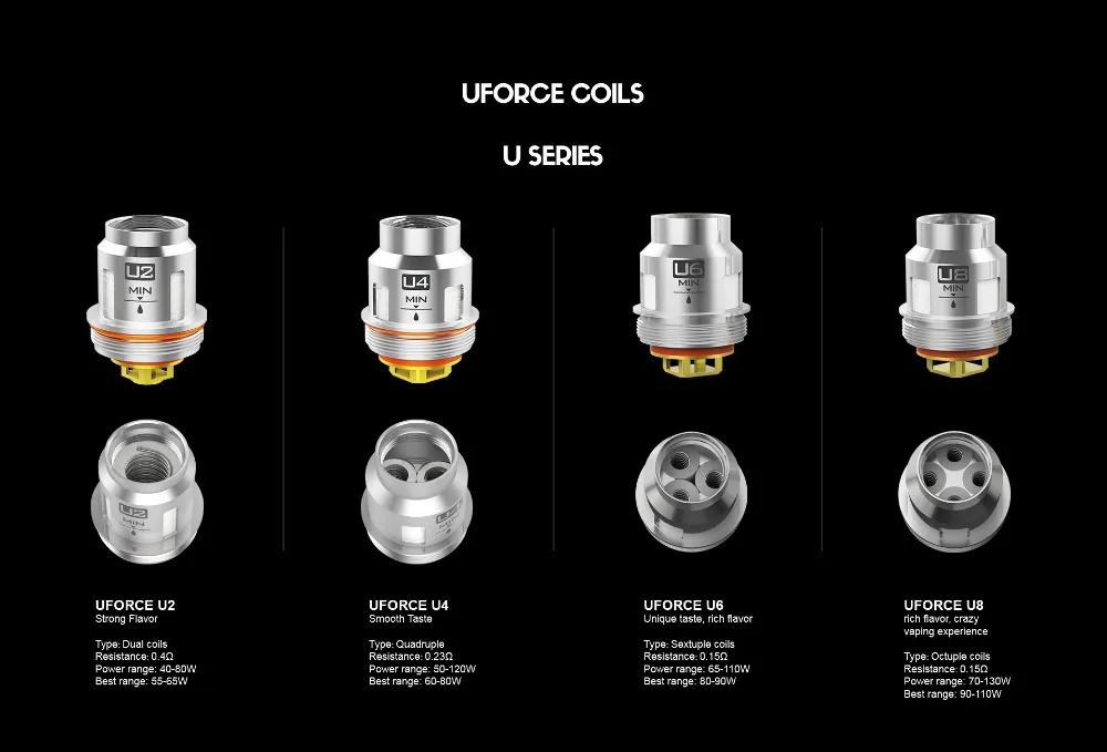 5 шт./лот VOOPOO Uforce U2 U4 U6 U8 N1 N2 N3 P2 D4 катушка основной головки подходит для Voopoo Uforce Танк Voopoo Drag 2 Voopoo Drag mini Vape комплект