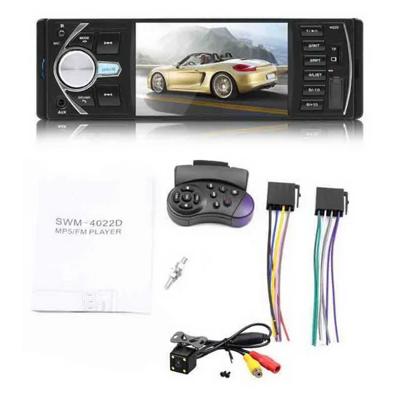 1 Din W/DVR автомобильное радио аудио 12 V 4,1 ''FM Bluetooth DVR/камера вход Зеркало Ссылка для Android телефон TF/USB/AUX в стерео