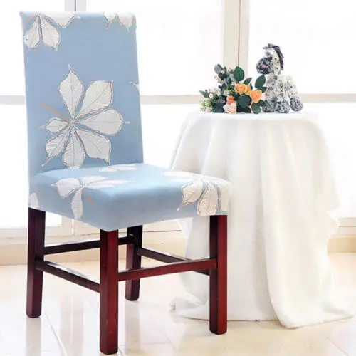 New Easy Fit Stretch Removable Washable Short Dining Chair Protector Seat Cover | Дом и сад
