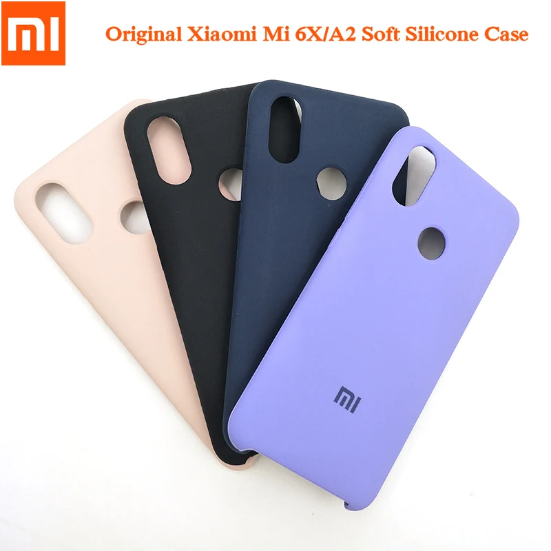 

Xiaomi Mi 6X/A2 Official Liquid Silicone Soft Case Silky Smooth-Touch Finish Phone Back Cover For Mi 6x/a2 5.99 inch With Logo