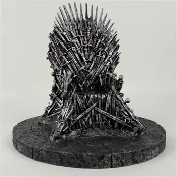 17cm Game of Thrones Action Figure Toys Sword Chair Model Toy Song of Ice and Fire The Iron Throne Desk Christmas Gift