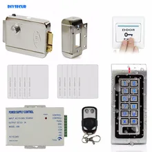 DIYSECUR W1 RFID Полный Система контроля доступа комплект+ Электрический дверной замок+ 10 RFID карт+ пульт дистанционного Управление