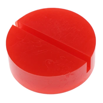 

1 Pc Universal Floor Slotted Jack Disk Rubber Pad Adapter Pinch Weld Side Medium Size Rail Protector 7.5*7.5*2.6cm Red