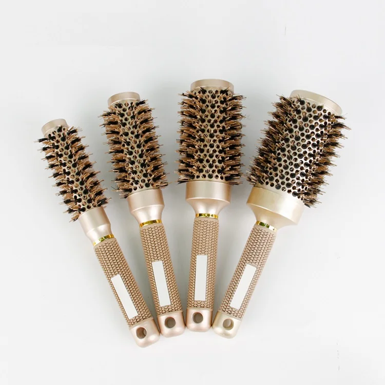 

Professional Hair Brushes Ceramic Round Boar Bristle Brush Large Creates a Sleek,Shiny Finish Distributes the hair's natural oil