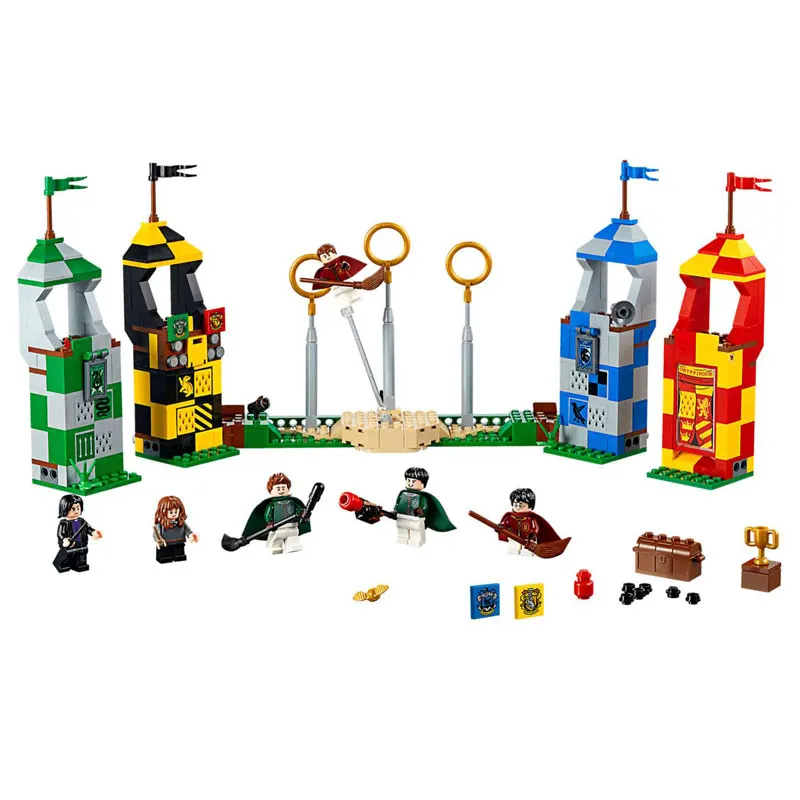 

BELA 11004 536pcs Harry Potter Movie Magic Quidditch Match Model Compatible with Legoings Figures 75956 Brick Toys for Children