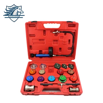 

21PCS Universal Automotive Radiator Pressure Tester Kit Car Leak Detector tool Auto Cooling System Coolant Vacuum Purge full set