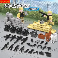 Gusug 10 лотов военной серии полиции руки оружие с фигурками для полиции города с песком собака Building Block Best подарок игрушки