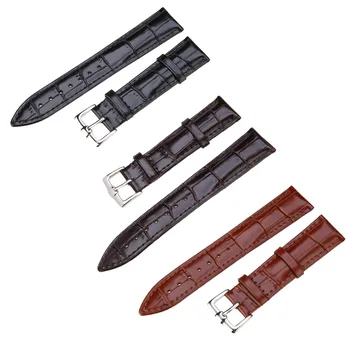 

Shellhard 12mm-24mm Unisex Genuine Black Leather Watch Band 3 Colors High Quality Sport Wrist Watch Band Strap Belt