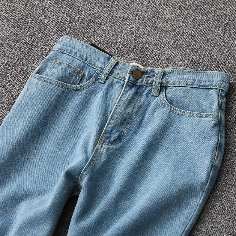 2019 женские брюки до щиколотки джинсы с высокой талией джинсы