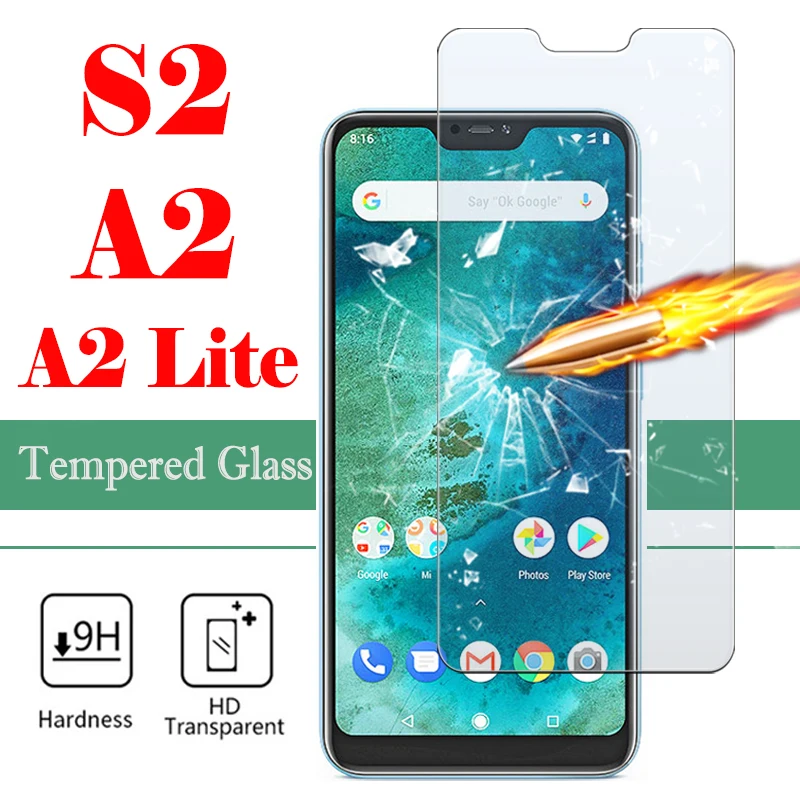 

For Xiaomi S2 Glass Mi A2 Lite Screen Protector Cover On Redmi Ksiomi My S A 2 A2Lite 2A 2S Xioami Xaomi MiA2 Film Tremp Glasses