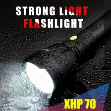 HONGTAIYANG Strong light LED multi-function searchlight 3800Lumens flashlight XPH waterproof camping searchlight