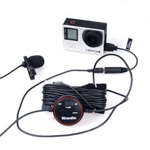 Commlite CVM-V03GP CoMica dB регулировка петличный микрофон клип на всенаправленный конденсаторный микрофон для GoPro HERO3 3+ 4+ ветер Muf