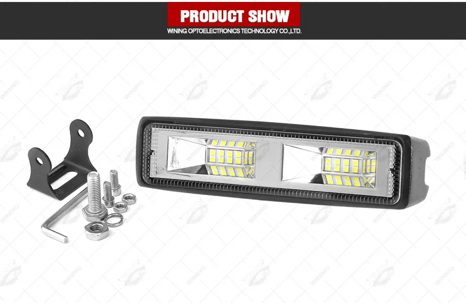 WINING 6 дюймов 24 Вт светодиодный рабочий светильник Автомобильный светодиодный светильник бар внедорожный мотоцикл противотуманный светильник Точечный светильник для лодок ATV UTV SUV Truck