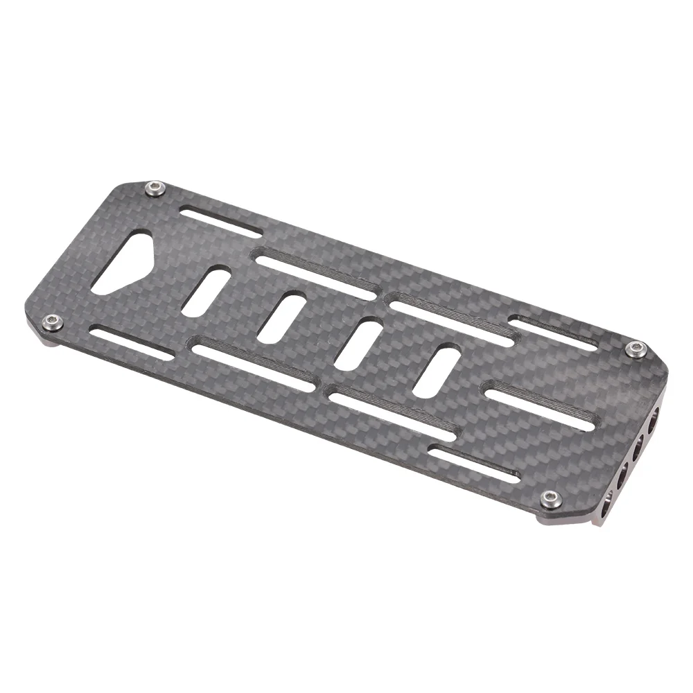 Black Carbon Fiber Battery Mounting Plate for RC Car 110 Scale RC Crawler Cars Axial SCX10 CC01 F350 D90 RC4WD Model Toy Part (1)
