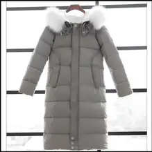 Новый Белая Утка Вниз Зимнее Пальто женщин Тонкий Длинные Пальто пальто Зимняя Куртка Плюс Размер Толщиной Вниз Парки Корейских женщин clothing