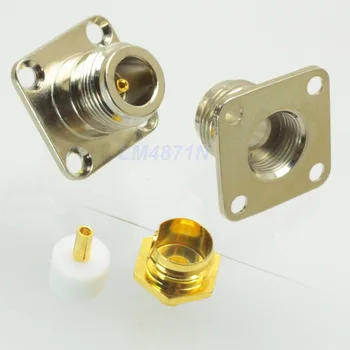 

Connector N female jack flange solder for semi-rigid RG402 0.141" cable