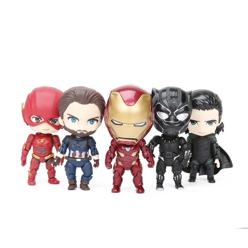 8-9 см игрушки Marvel Nendoroid Мстители Бесконечность ВОЙНЫ ЖЕЛЕЗНЫЙ ЧЕЛОВЕК Mk50 ПВХ фигурка Черная пантера флэш 917 Коллекционная модель
