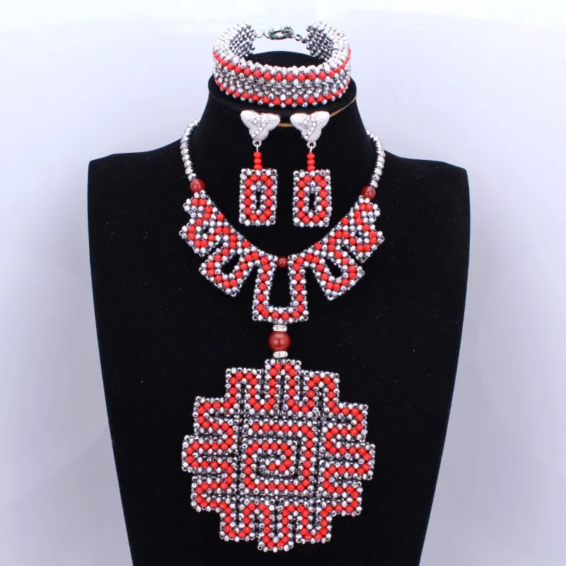 4ujewelry Африканский Эдо традиционные свадебные ювелирные наборы натуральный белый коралл ожерелье набор с золотым мерцающим цветком Bellow