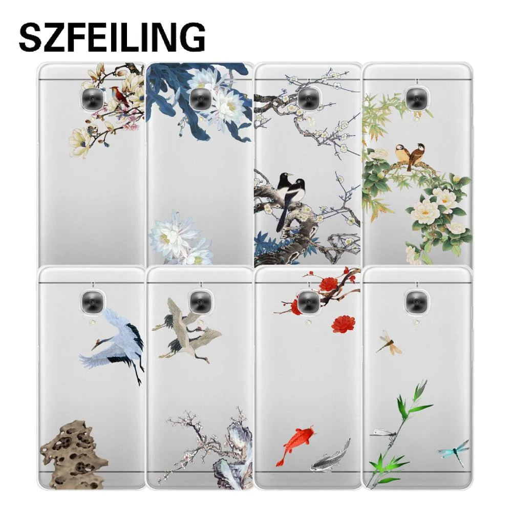 

Painting flower bird phone case For oppo R11s R15 R7s R17 R9s R11 Plus back cover Soft TPU mobile shell Fitted Super thin case