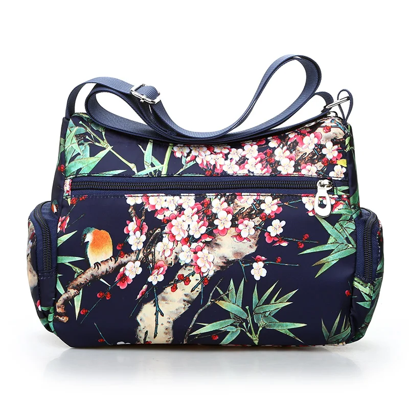 Comprar Bolso de hombro Floral estilo Rural moda mujer bolso estilo europeo y americano Vintage bolso ligero más cremalleras bolso de mensajero