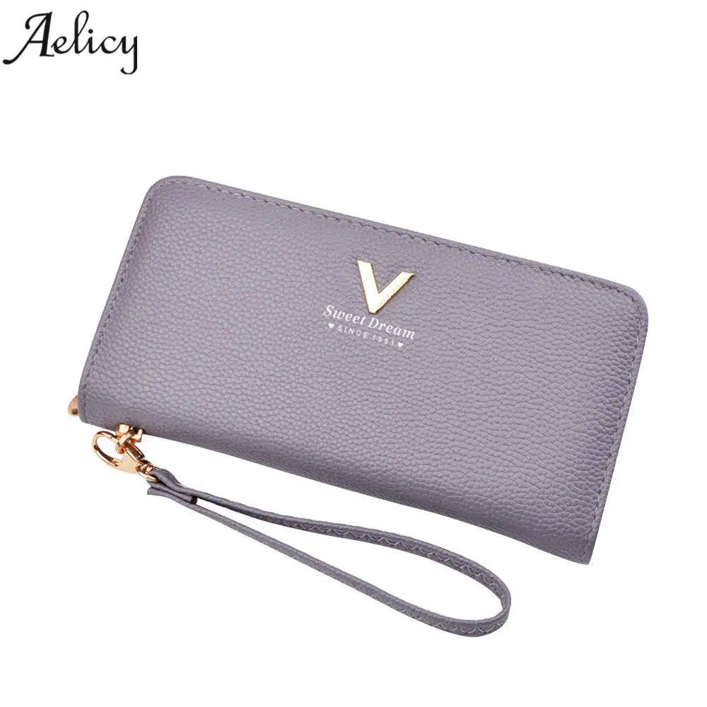 Aelicy роскошные женские кошельки брендовые Женский Длинный кошелек на молнии