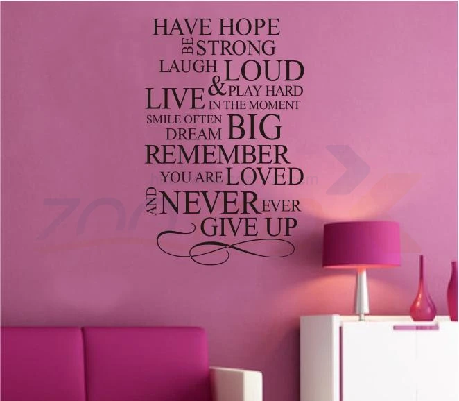 have hope inspirational quote wall decal zooyoo8033 decorative adesivo
